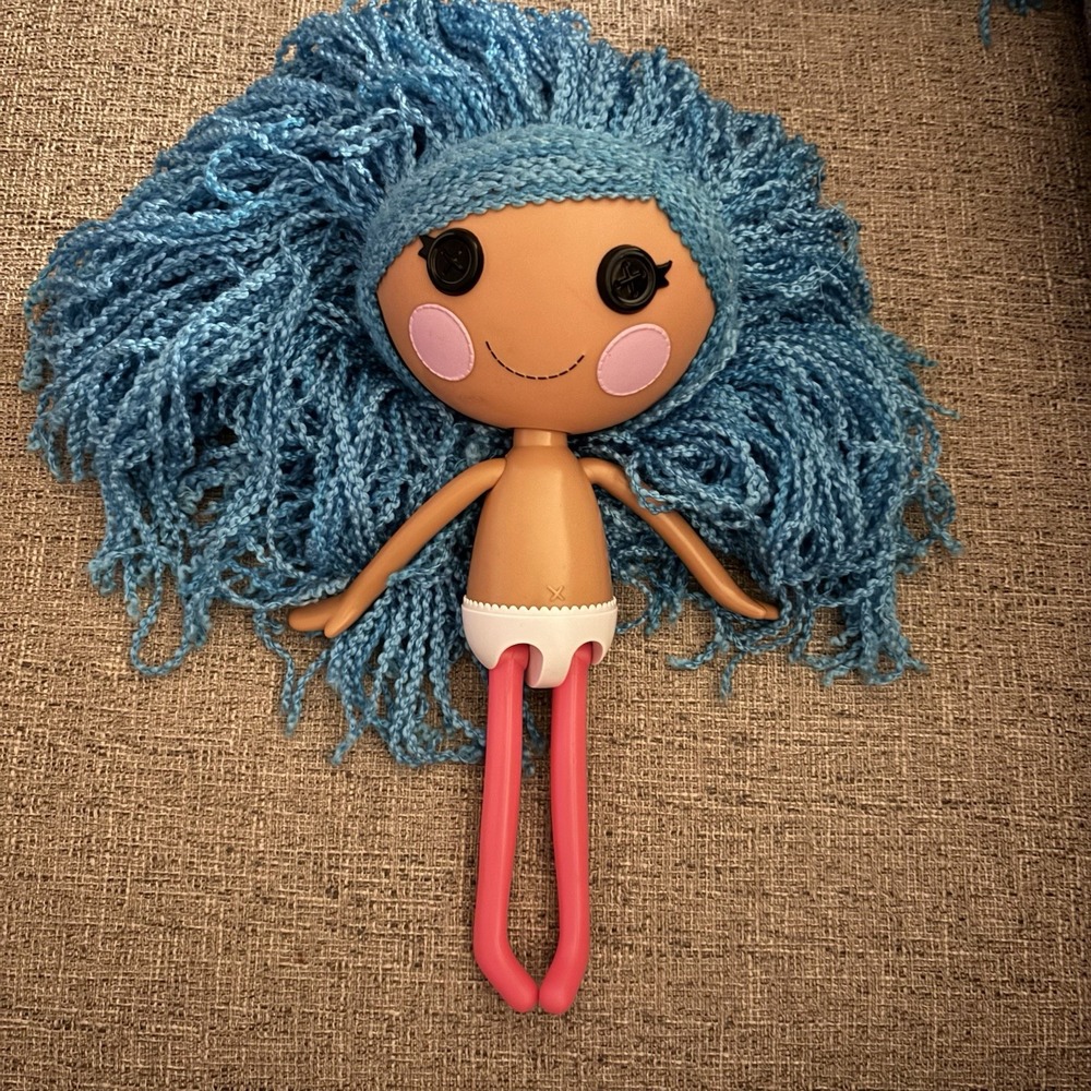 Lalaloopsy Loopy Hair Doll Mittens Fluff N' Stuff 12" 2013 Collector Blue‎ Hair